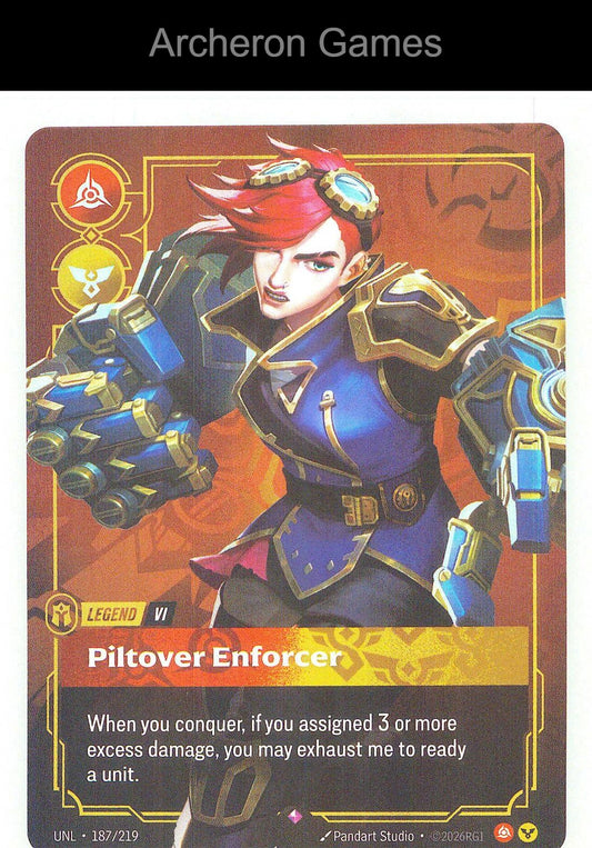 Vi - Piltover Enforcer UNL 187/219 R Unleashed Riftbound Card