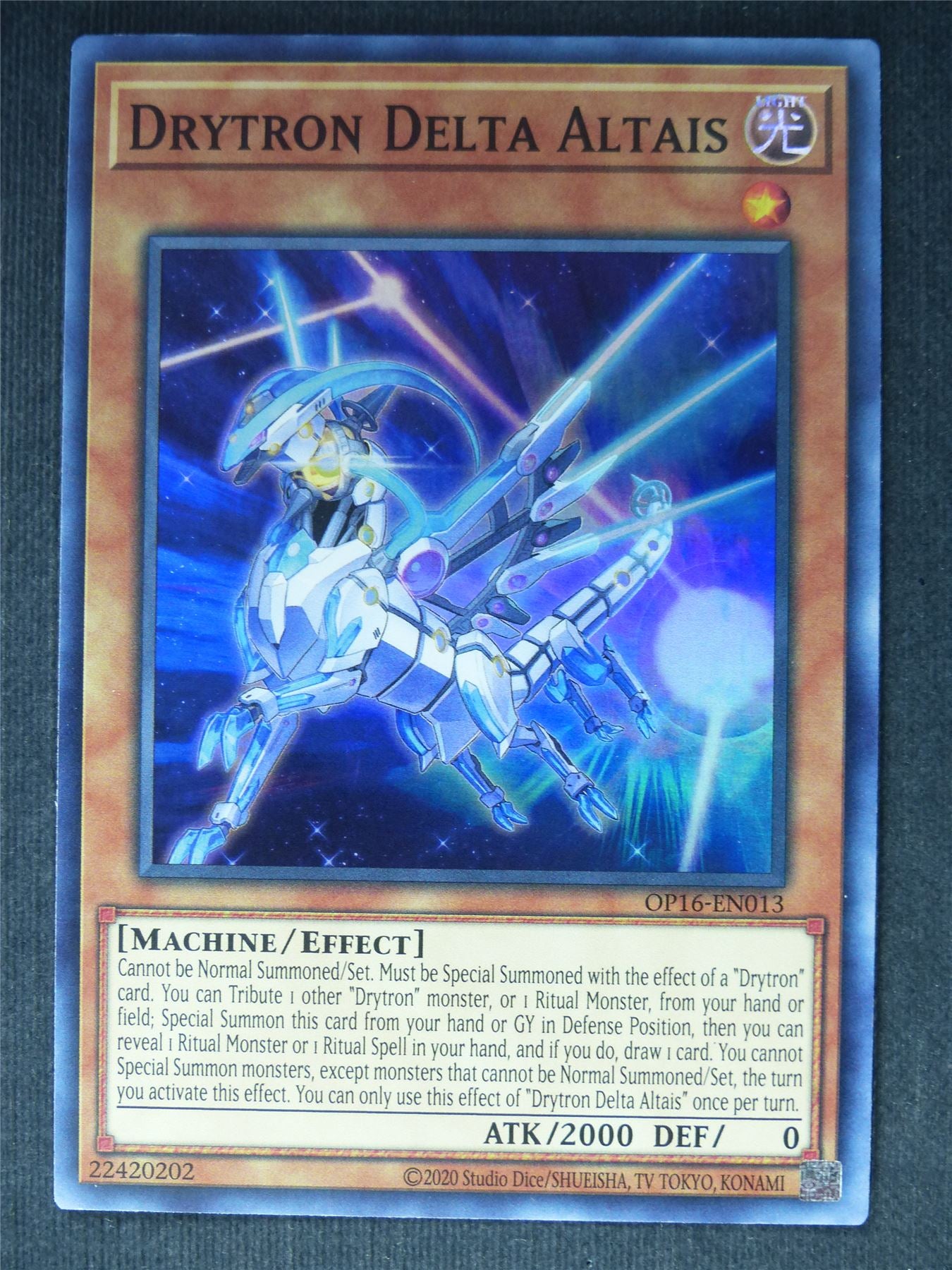 Drytron Delta Altais OP16 Super Rare - Yugioh Card #2NS