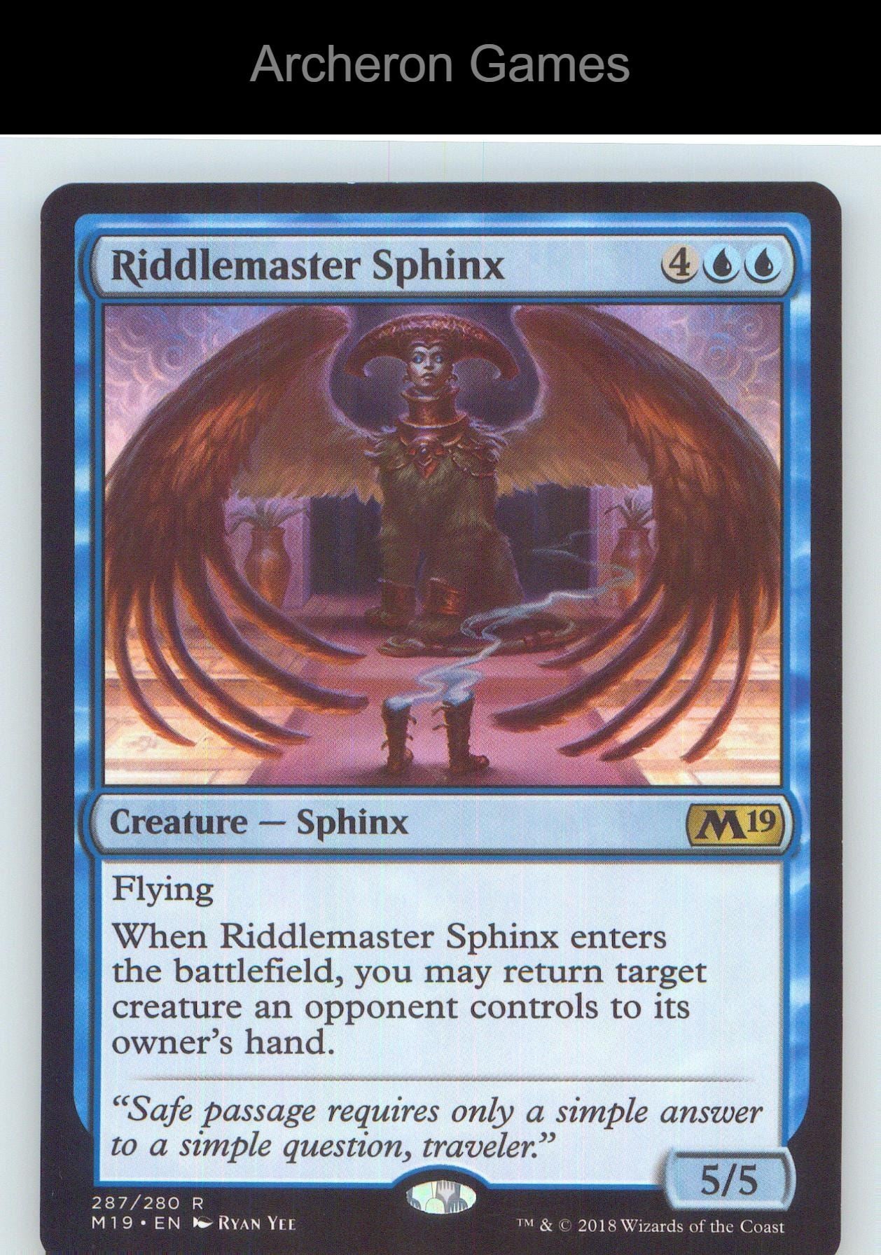 Riddlemaster Sphinx M19 287 R MTG Card NM/EX+