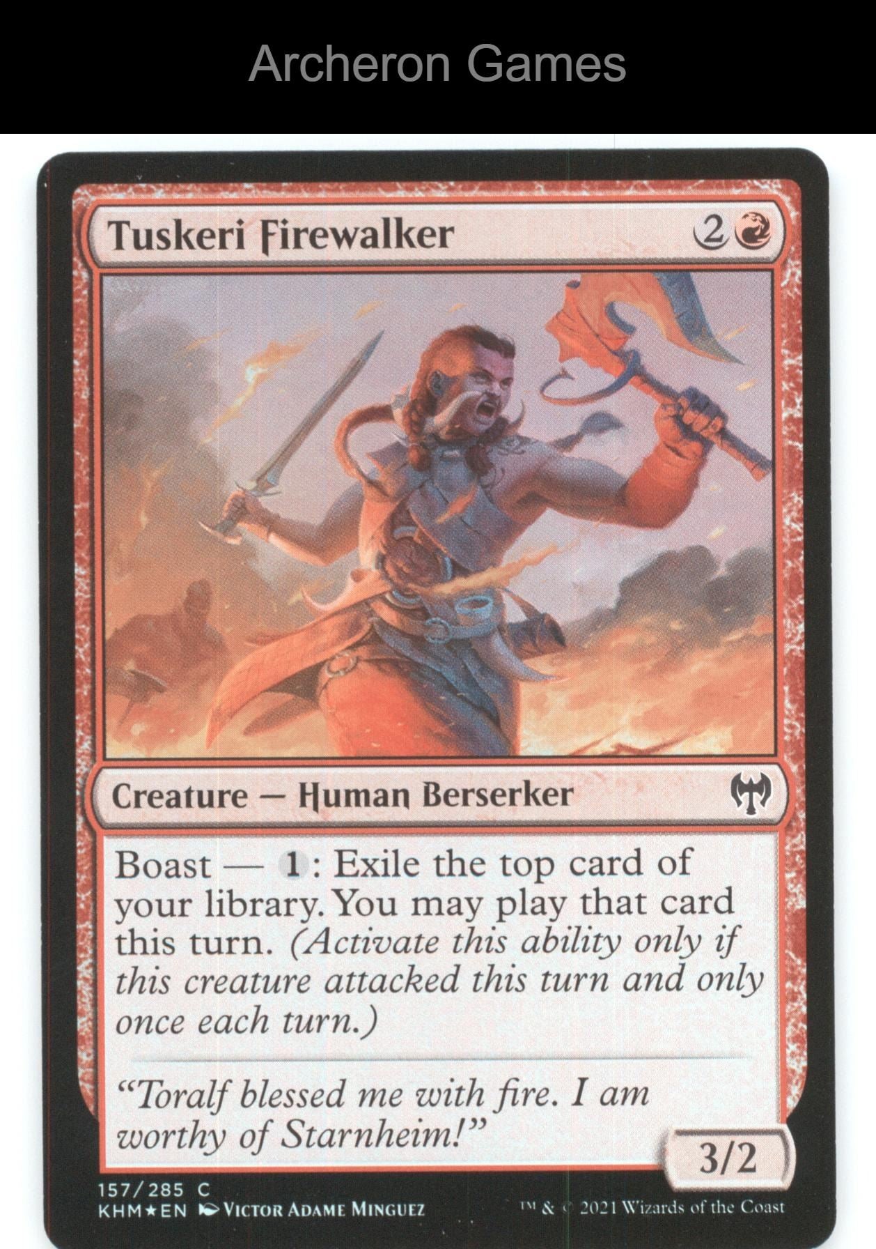 Tuskeri Firewalker 157 C MTG Card Kaldheim