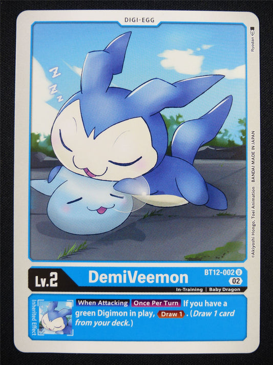 DemiVeemon BT12-002 U - Digimon Card #LR