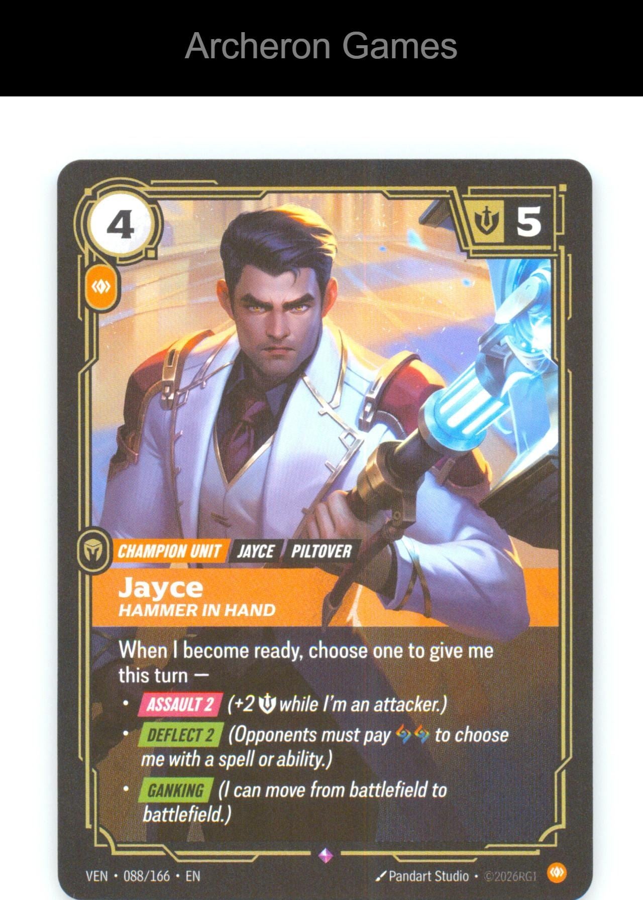 Jayce - Hammer in Hand VEN 088/166 R Vendetta Riftbound Card Foil