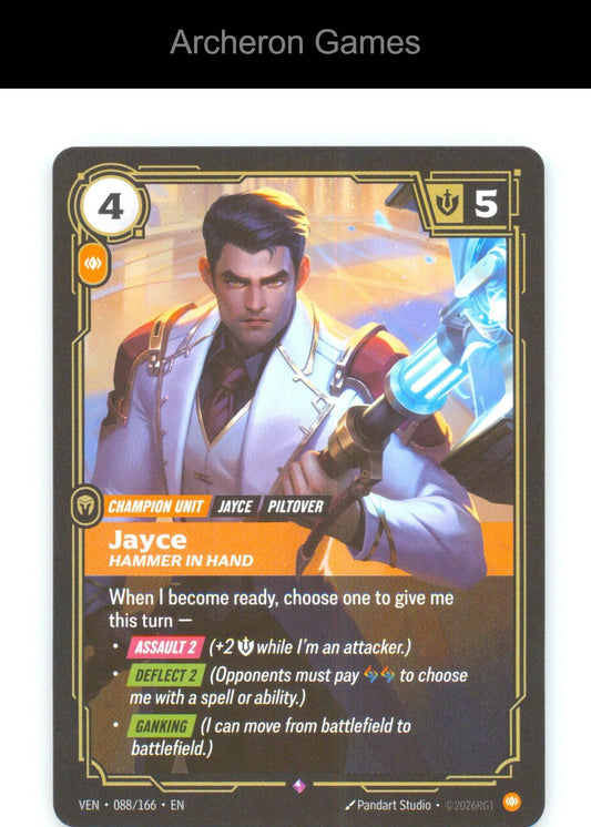 Jayce - Hammer in Hand VEN 088/166 R Vendetta Riftbound Card Foil
