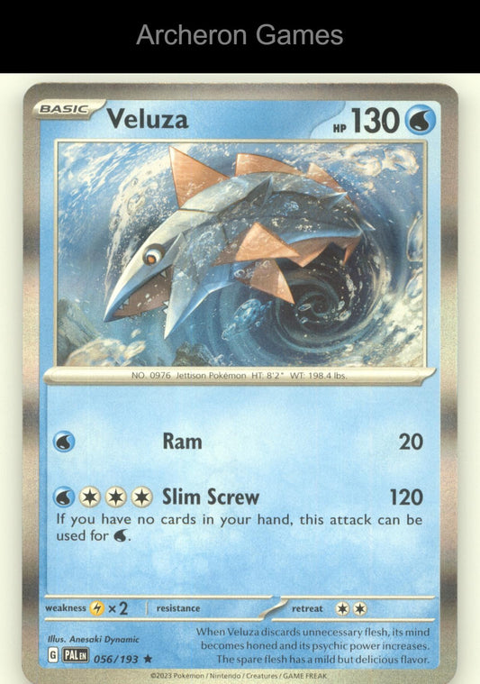 Pokemon Card Veluza PAL 056/193 R Paldea Evolved Holo