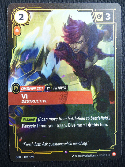 Vi Destructive 036/298 Rare Foil - Riftbound Card #474