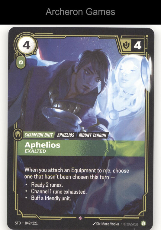 Aphelios - Exalted SFD 049/221 R  Card Spiritforged