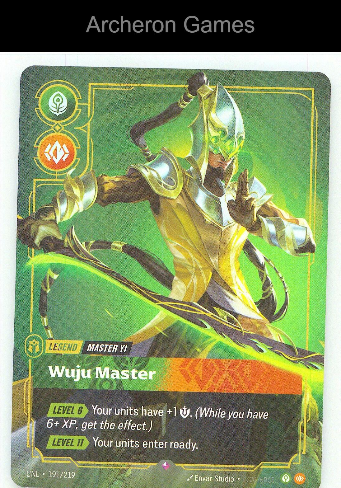 Master Yi - Wuju Master UNL 191/219 R Unleashed Riftbound Card
