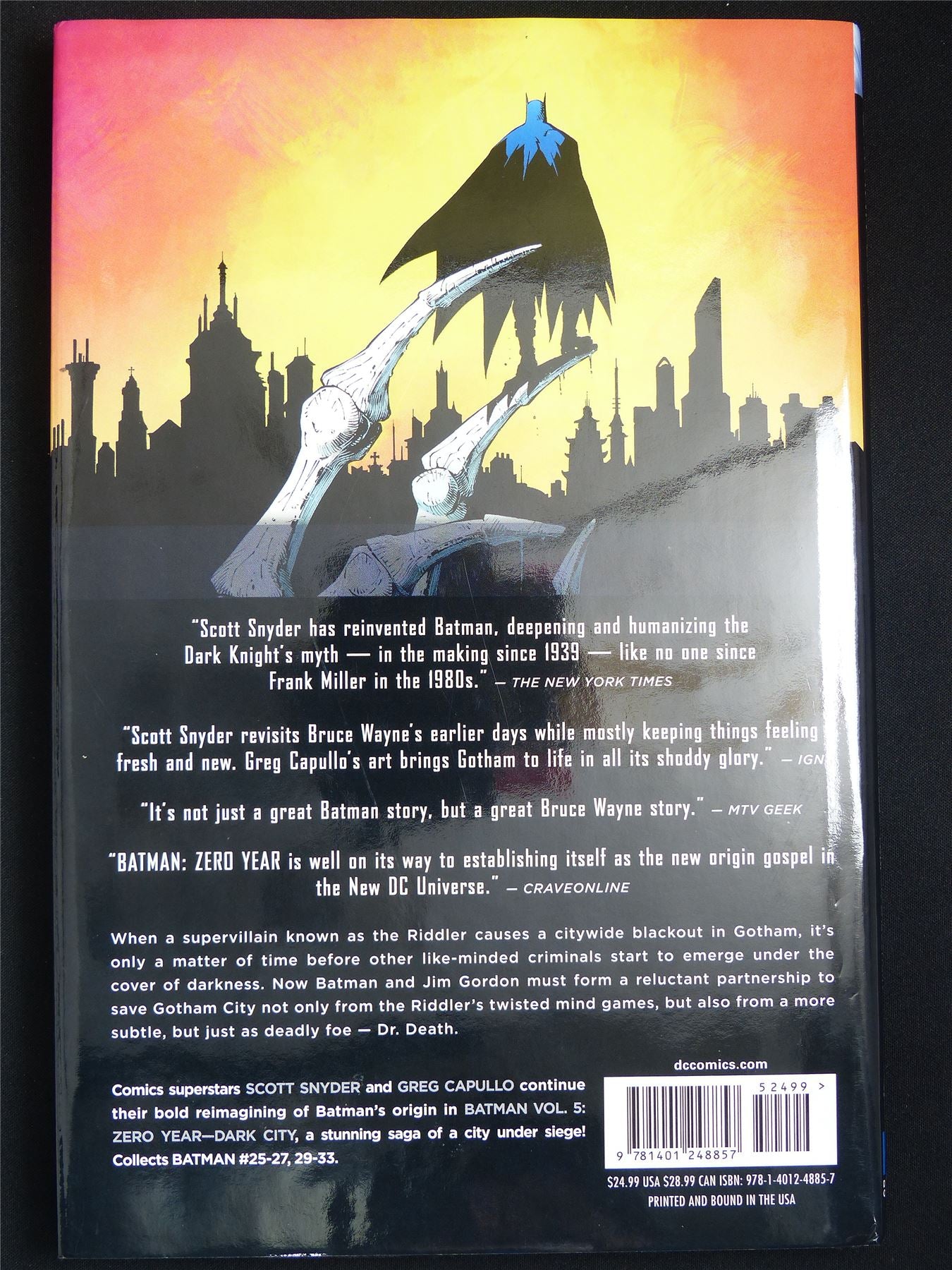 Batman volume 5: Zero Year - Dark City - DC Graphic Hardback #XZ