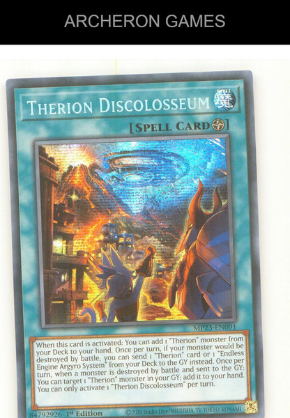 Therion Discolosseum SEC YUGIOH Card 1st Edition