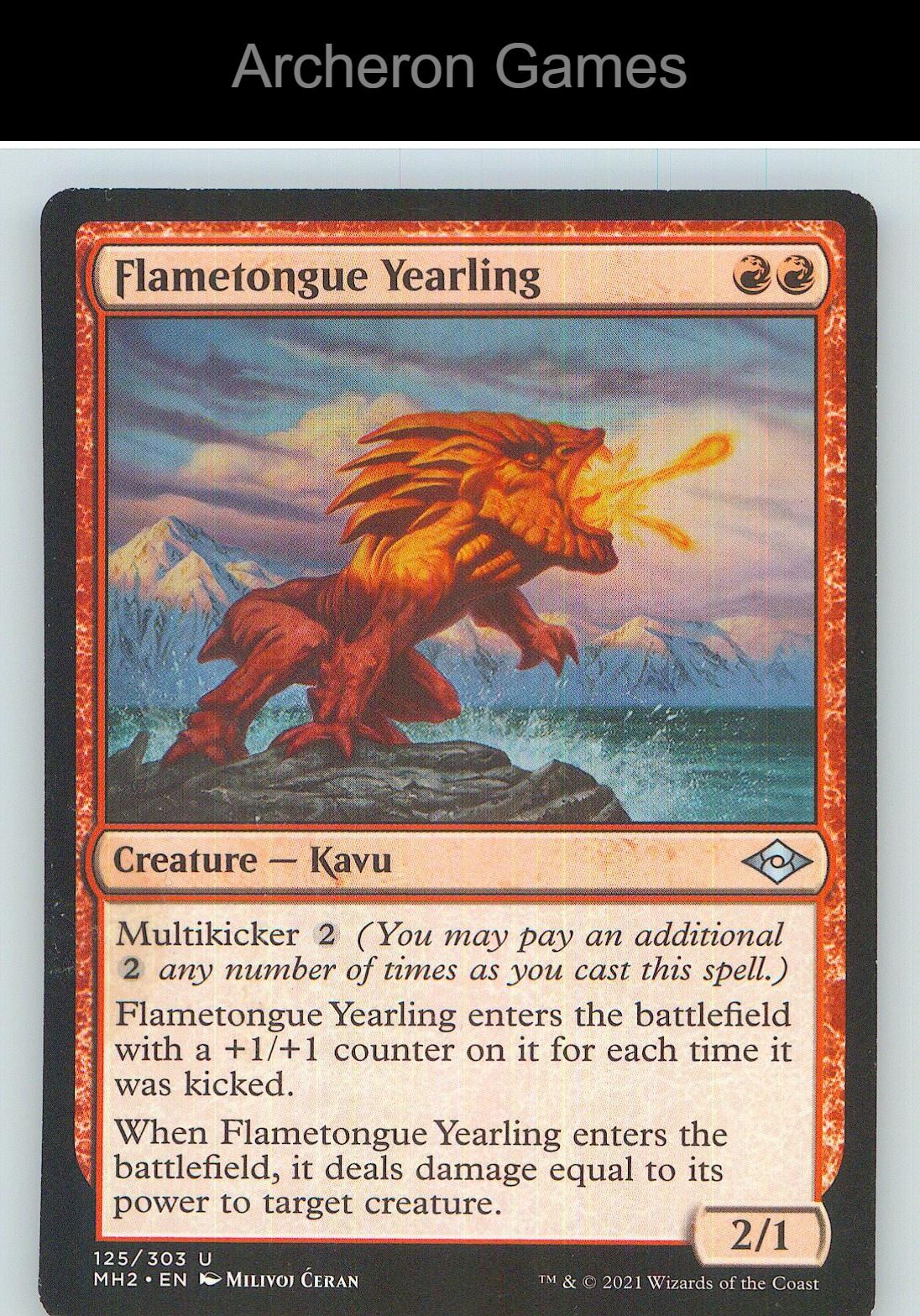 Flametongue Yearling MH2 125 UC MTG Card NM/EX+