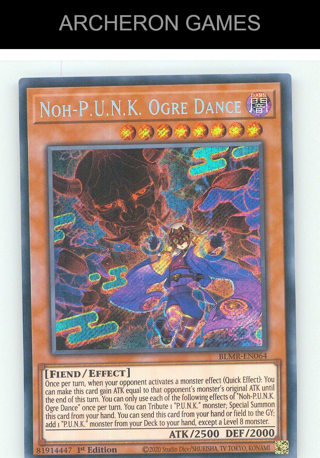 Noh-P.U.N.K. Ogre Dance SEC YUGIOH Card 1st Edition