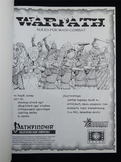 Warpath: Rules for Mass Combat - Pathfinder Roleplaying Softback #2M6