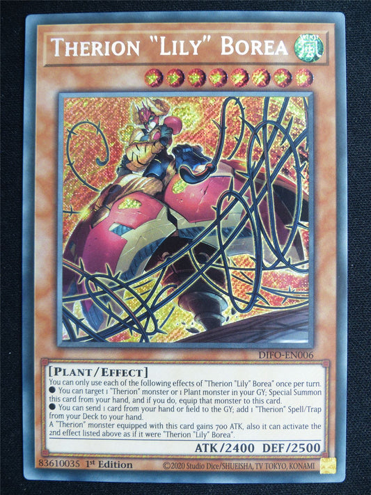 Therion Lily Borea DIFO Secret Rare - 1st ed Yugioh Card #4SY