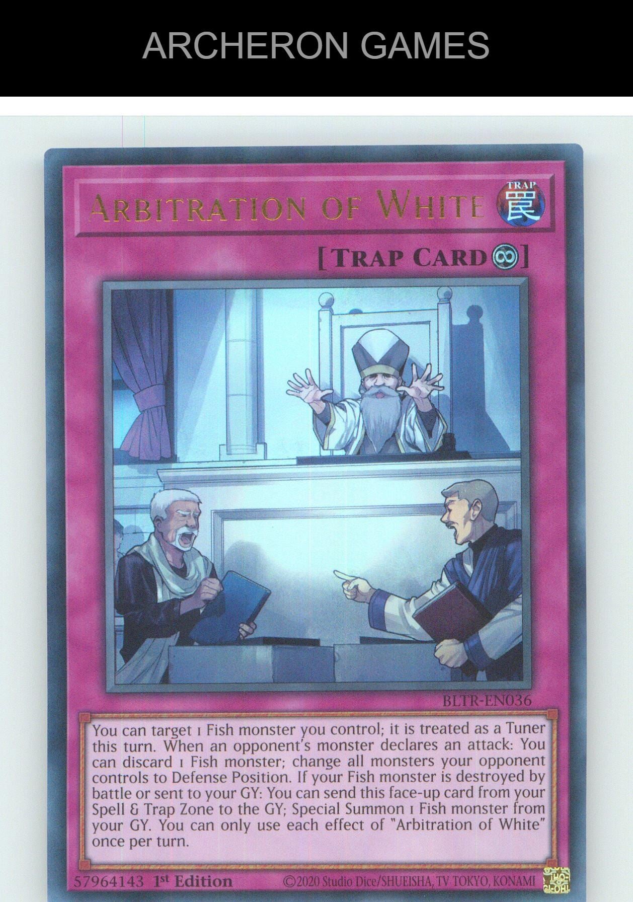 Arbitration of White UR YUGIOH Card 1st Edition