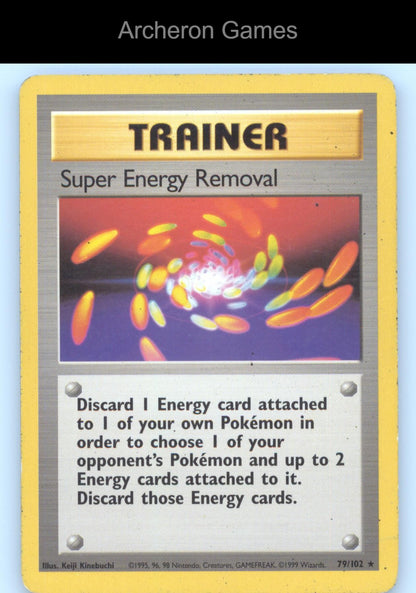 Pokemon Card Super Energy Removal BS 79/102 R Base Set Unlimited