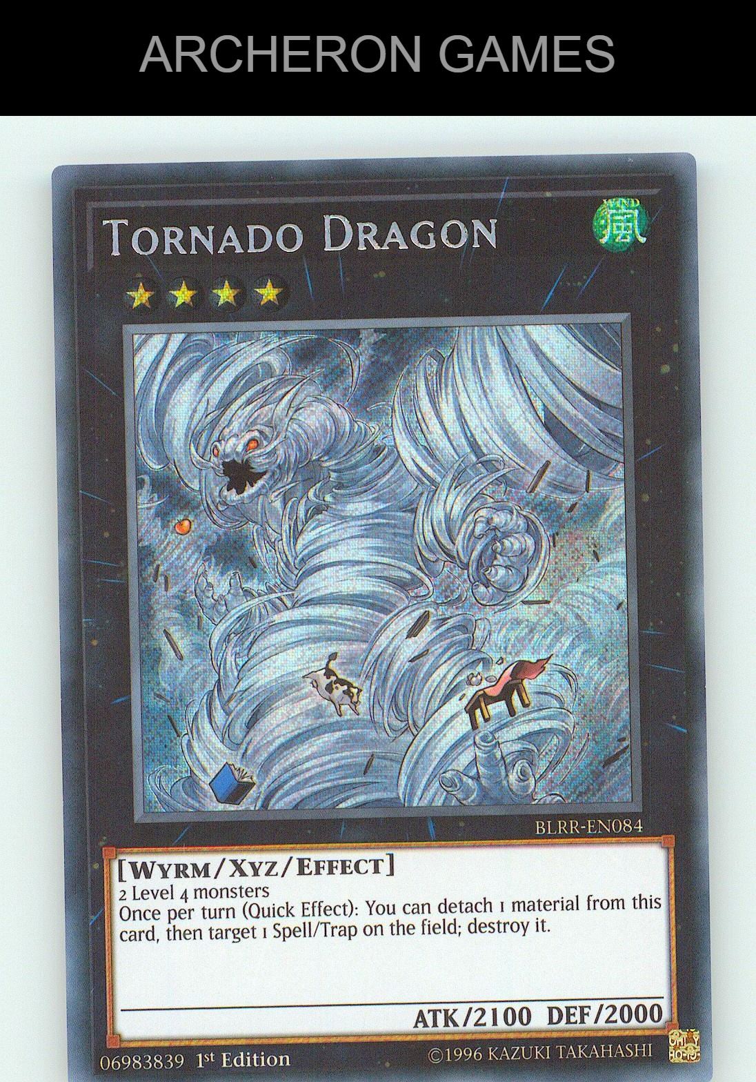 Tornado Dragon SEC YUGIOH Card