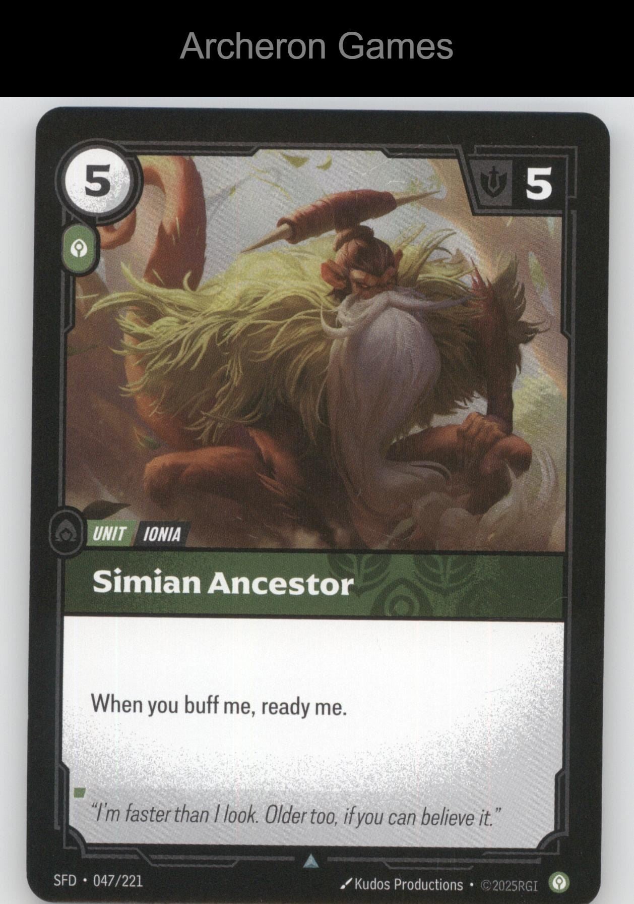 Simian Ancestor SFD 047/221 UC  Card Spiritforged