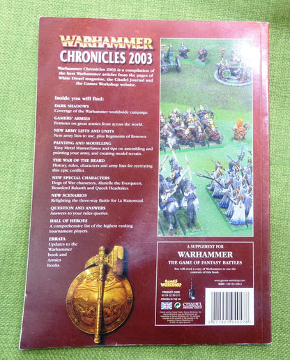 Warhammer Chronicles 2003 Softback book - Warhammer AoS 40k #9A