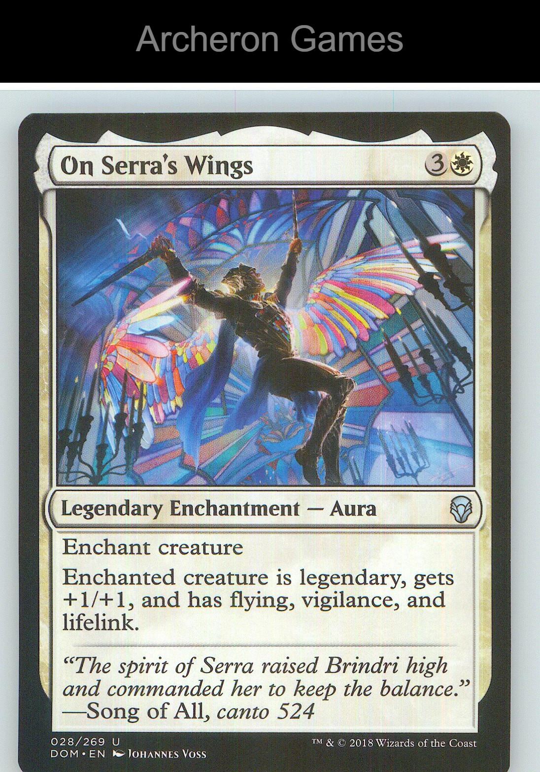 On Serra's Wings DOM 28 UC MTG Card NM/EX+