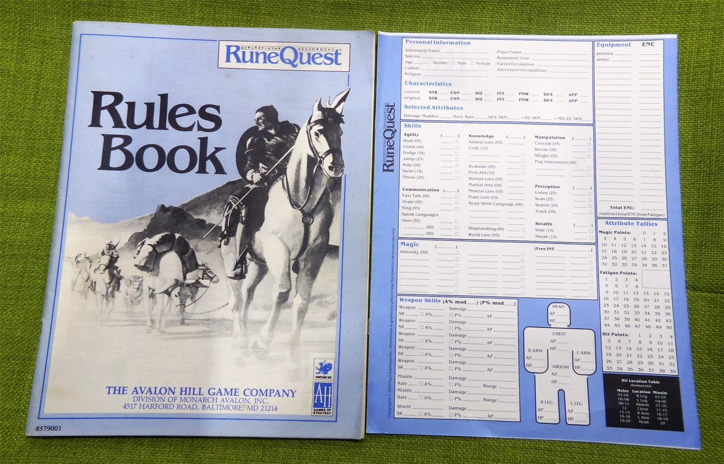 Rune Quest Standard Edition Box Set 8579 #67