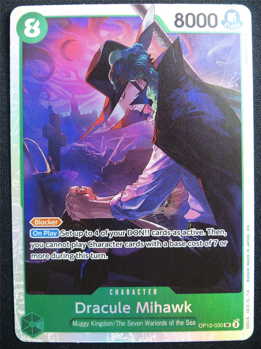 Dracule Mihawk OP12-030 SR Foil - One Piece Card #4WU