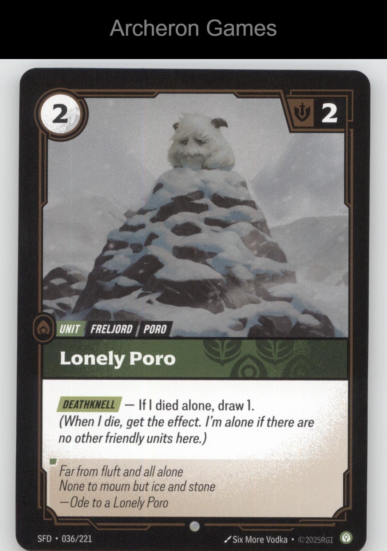 Lonely Poro SFD 036/221 C  Card Spiritforged