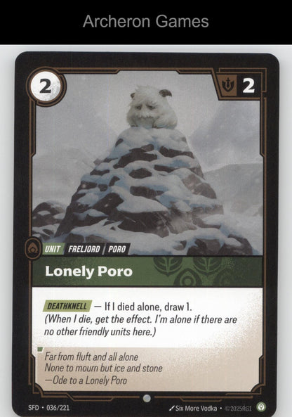 Lonely Poro SFD 036/221 C  Card Spiritforged