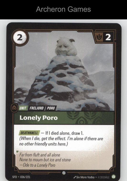 Lonely Poro SFD 036/221 C  Card Spiritforged