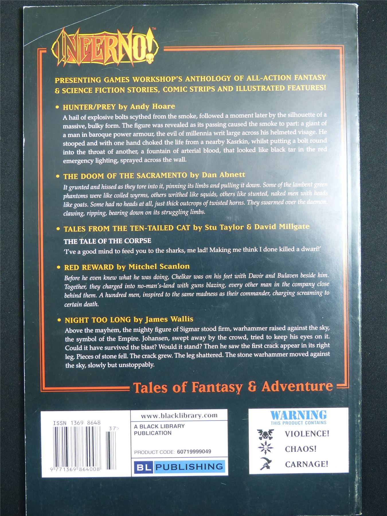 Inferno! Tales of Fantasy and Adventure #37 - Workshop Black Library Publication #1NQ