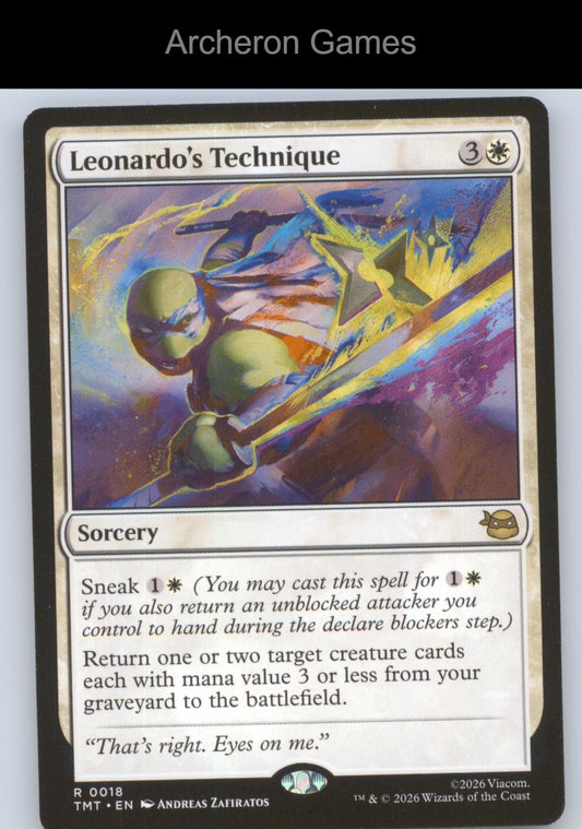 Leonardo's Technique TMT 0018 R MTG Card Teenage Mutant Ninja Turtles