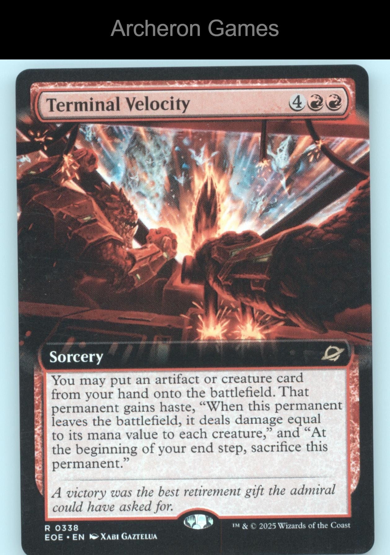 Terminal Velocity (Extended Art) 338 R MTG Card Edge of Eternities
