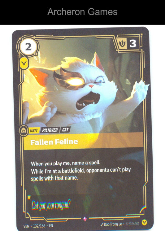 Fallen Feline VEN 132/166 R Vendetta Riftbound Card Foil