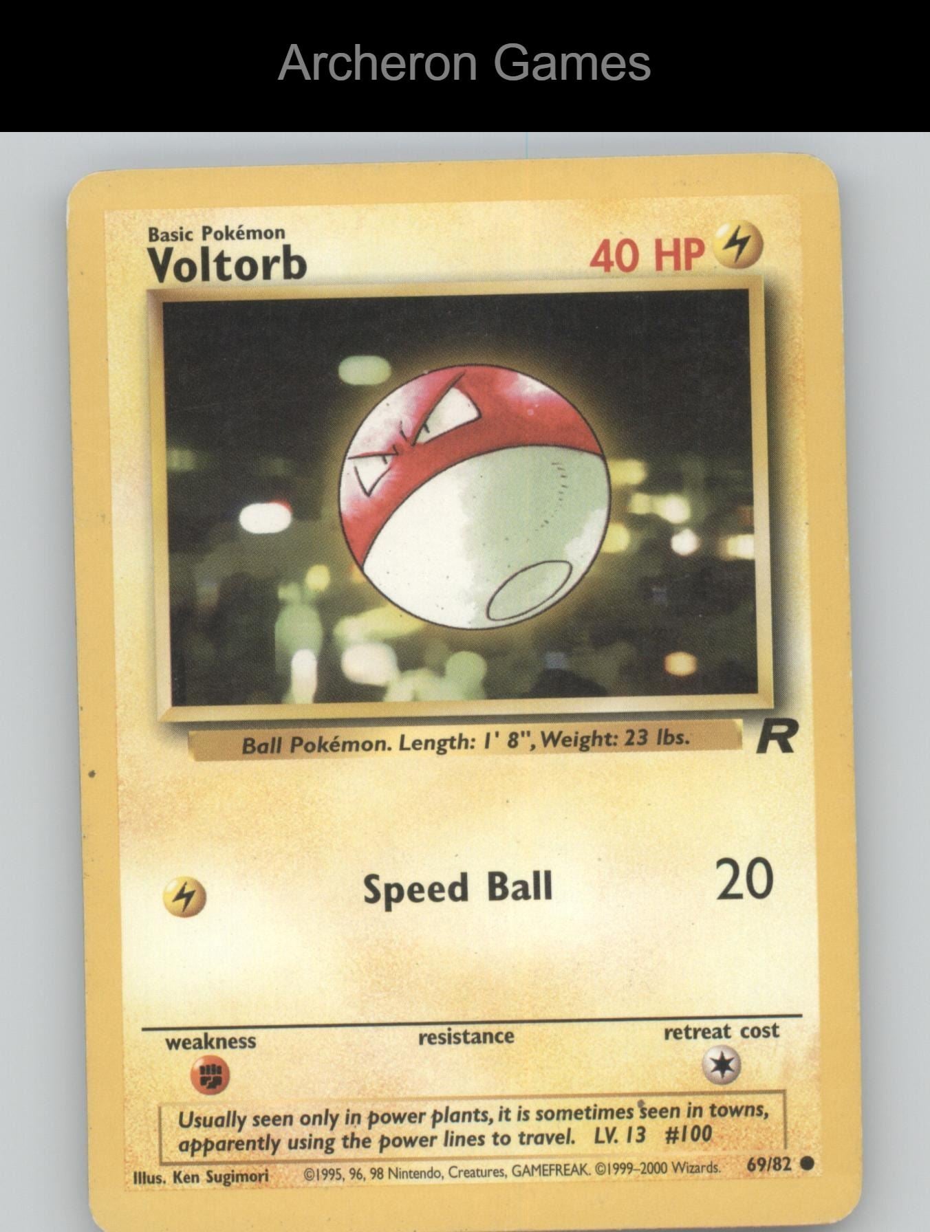 Pokemon Card Voltorb TR 69/82 C Team Rocket Unlimited