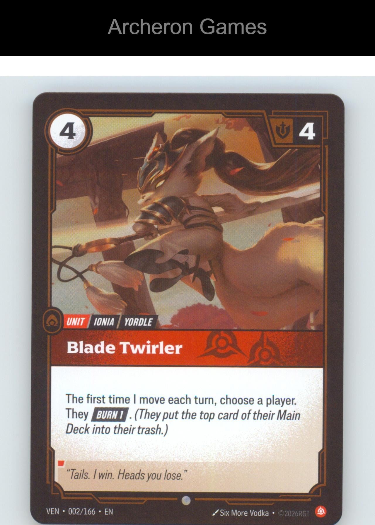 Blade Twirler VEN 002/166 C Vendetta Riftbound Card Foil