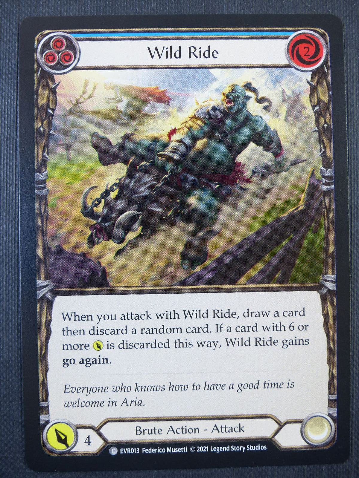 Wild Ride Blue - 1st ed Everfest - Flesh & Blood Card #6DO