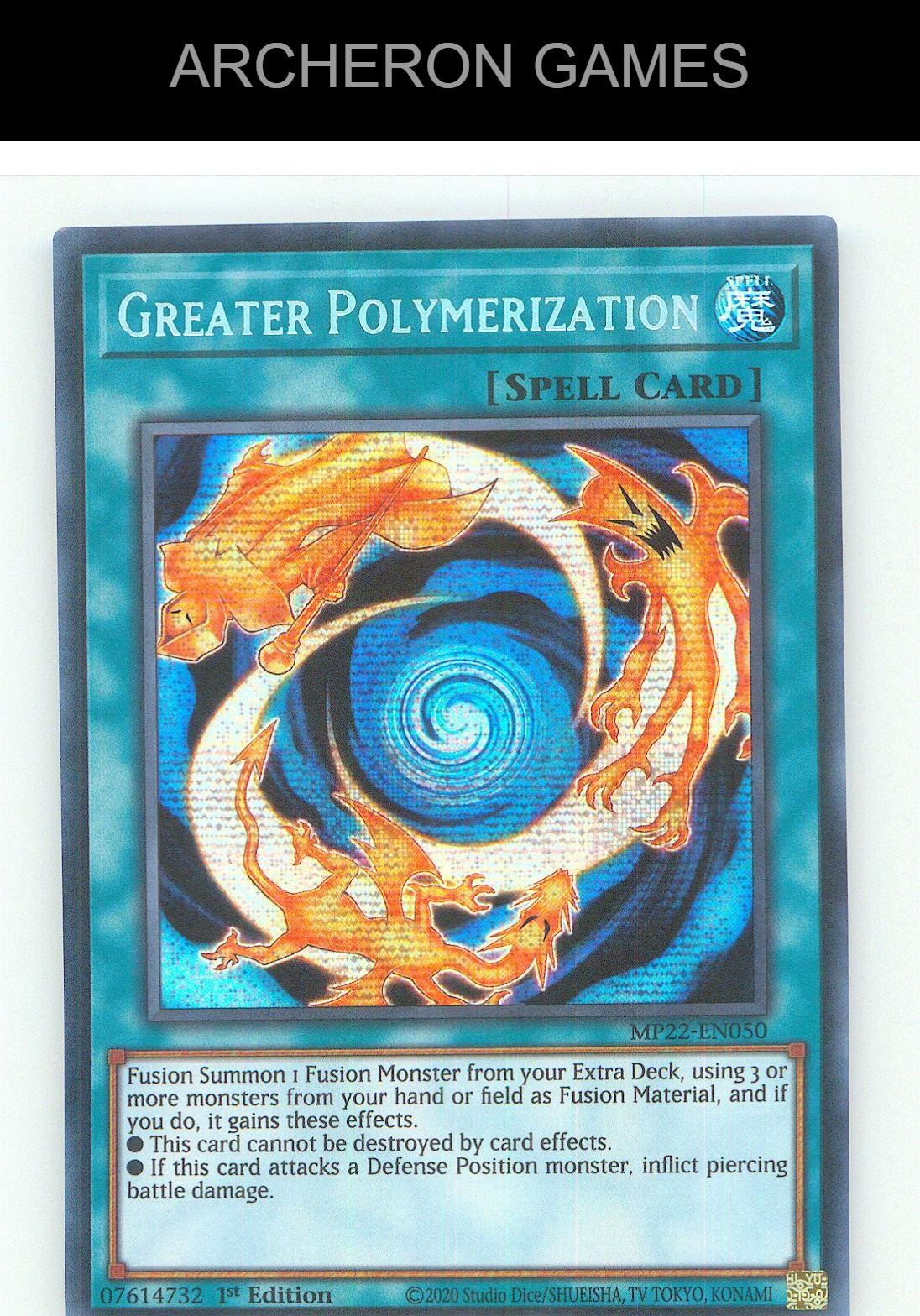 Greater Polymerization Prismatic Secret Rare YUGIOH Card 1st Edition