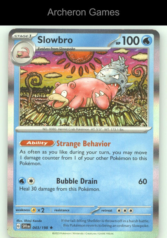 Pokemon Card Slowbro SVI 043/198 R Scarlet & Violet Holo
