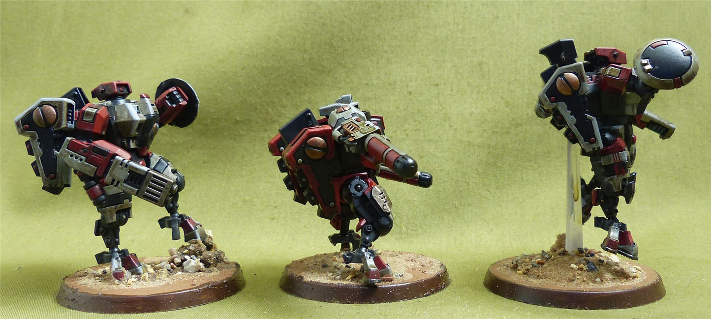 XV8 Crisis Battlesuit Team painted - Tau Empire - Warhammer 40K #YD