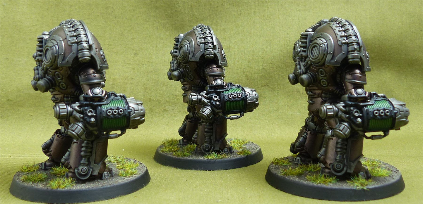 Saturnine Terminator Squad set of 3 painted - Astartes - Warhammer Horus Heresy #OZ