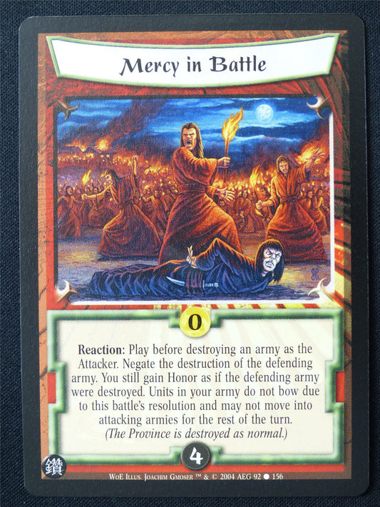 Mercy in Battle - WoE - Legend of the Five Rings L5R Card #YW