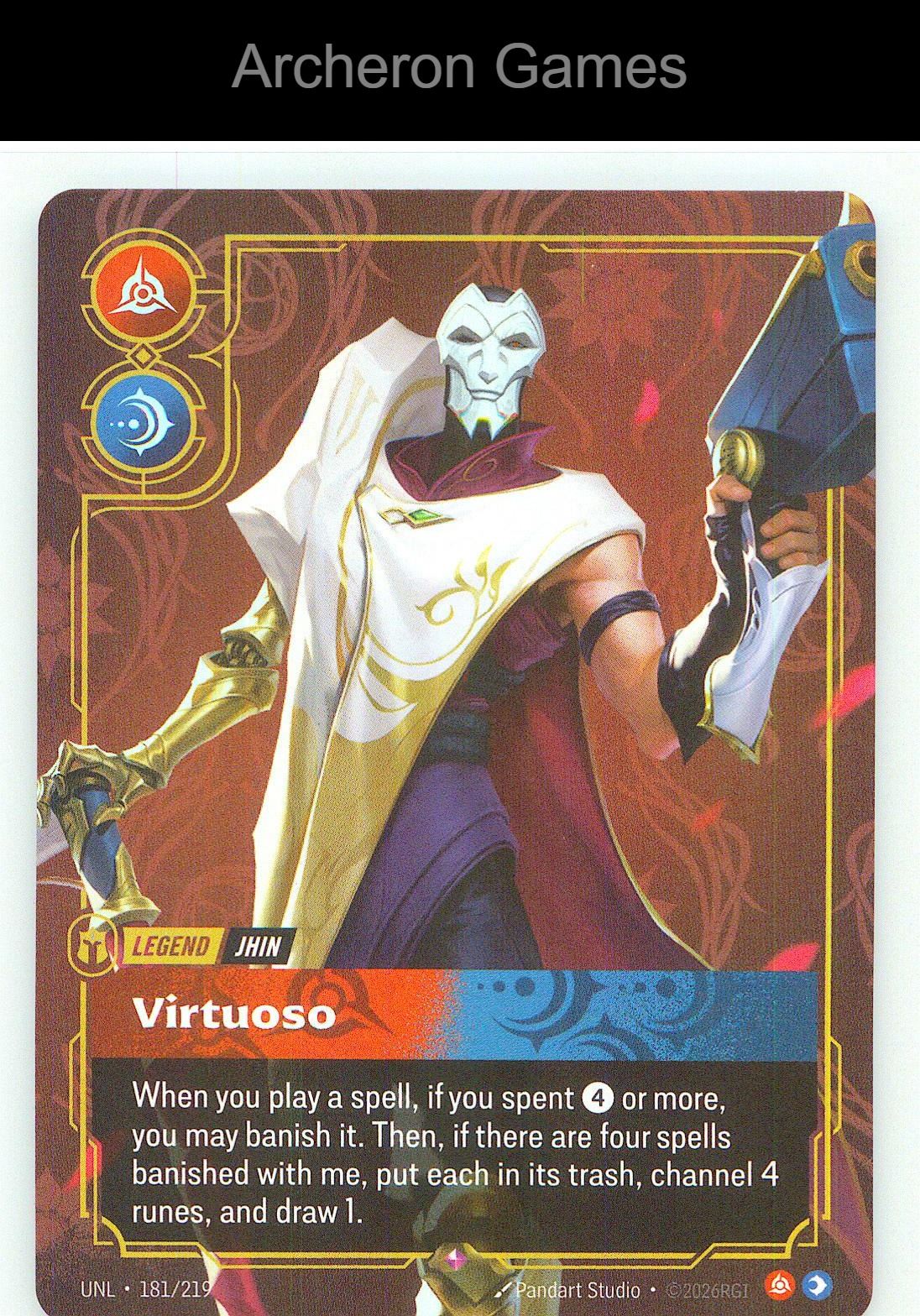 Jhin - Virtuoso UNL 181/219 R Unleashed Riftbound Card