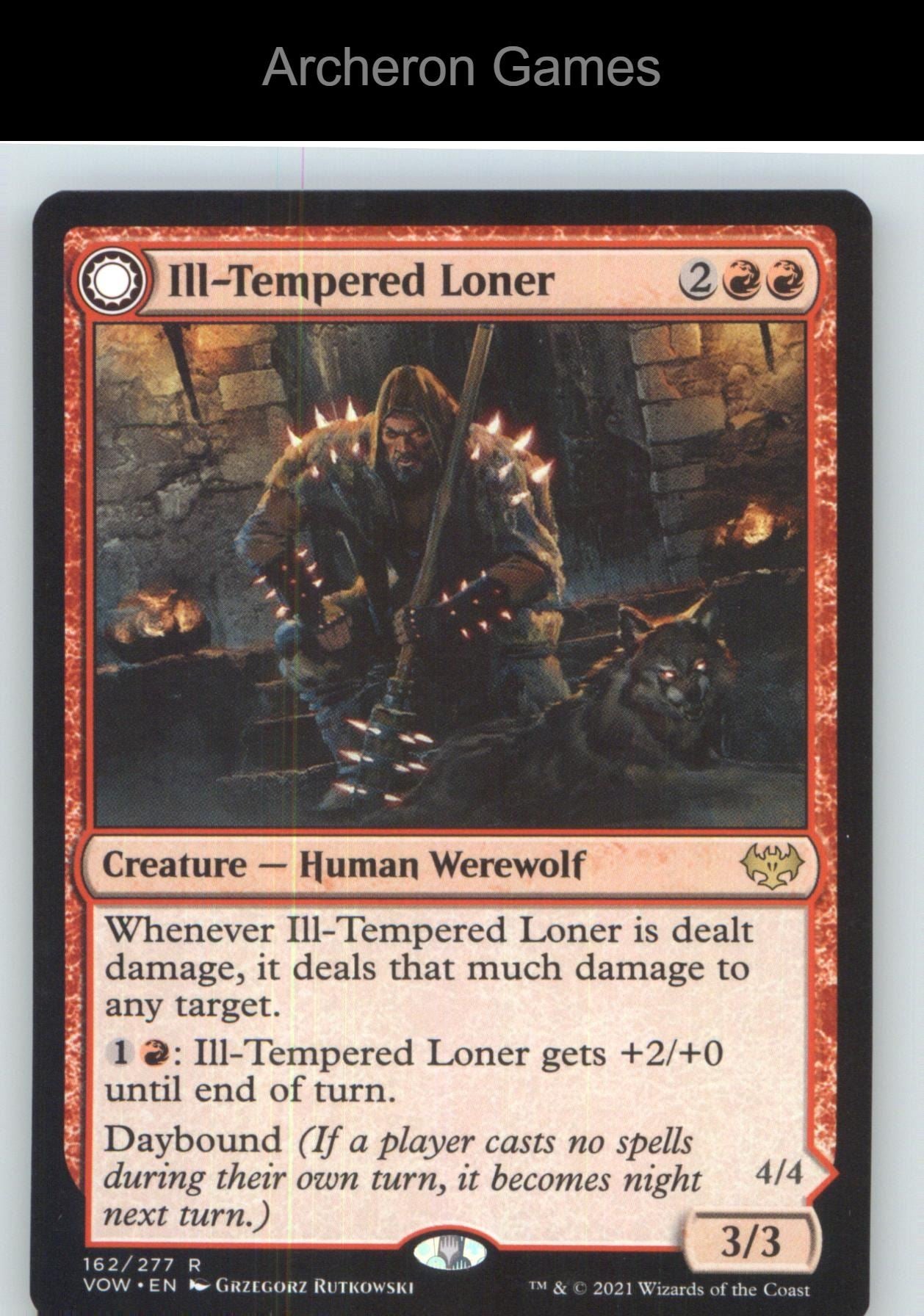 Ill-Tempered Loner VOW 162 R MTG Card NM/EX+