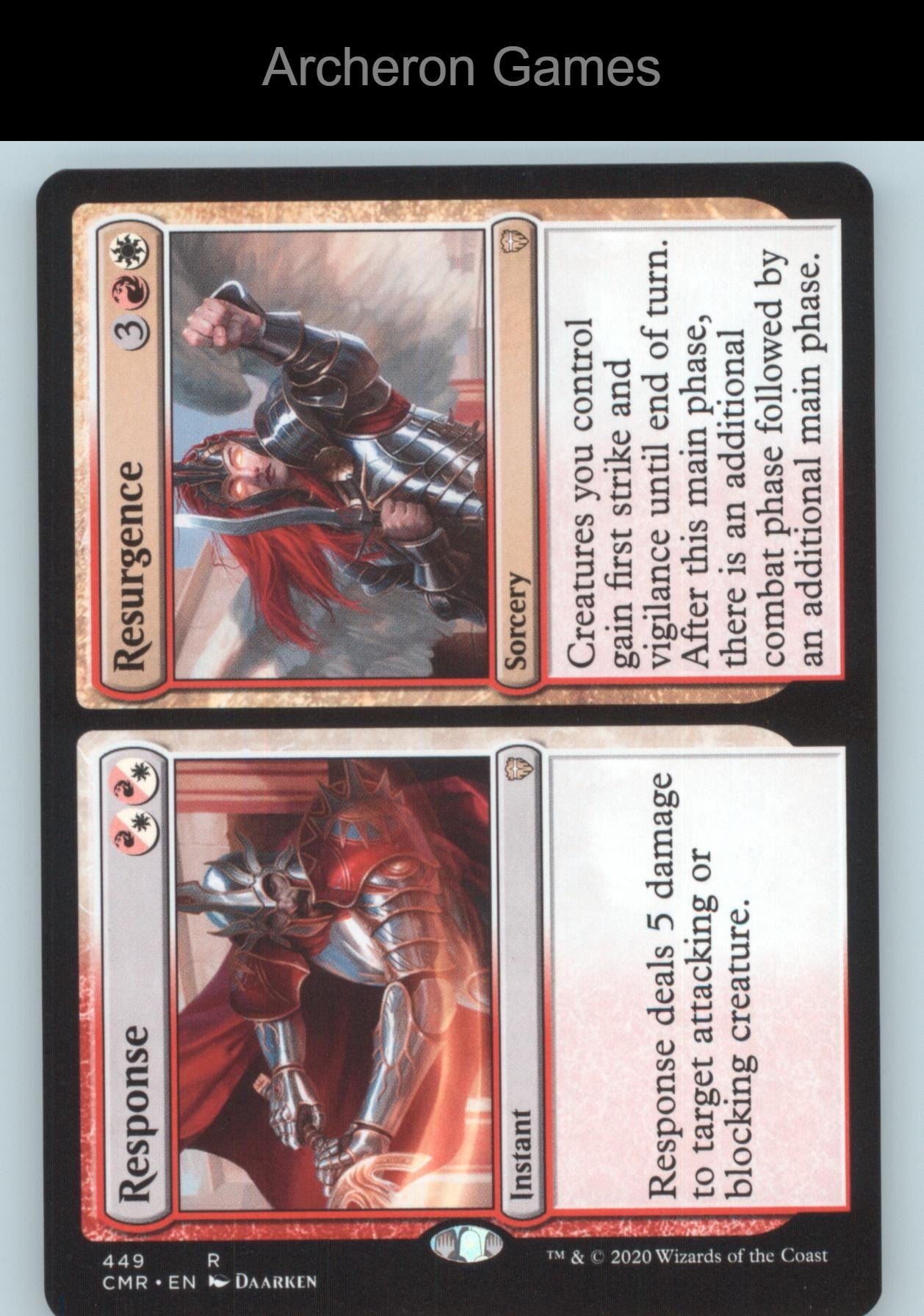 Response // Resurgence 449 R MTG Card Commander Legends