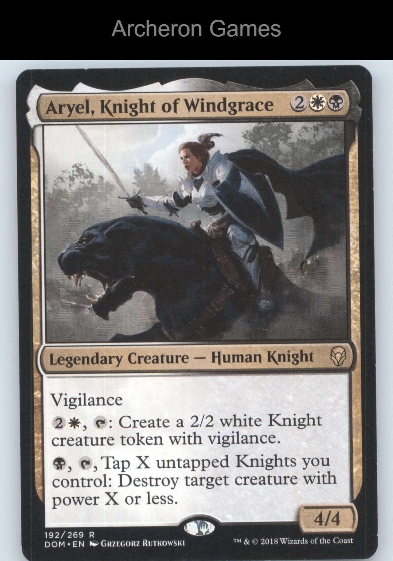 Aryel, Knight of Windgrace 192 R MTG Card Dominaria