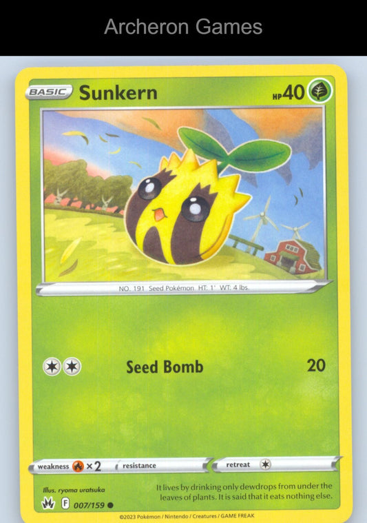 Pokemon Card Sunkern CRZ 007/159 C Crown Zenith