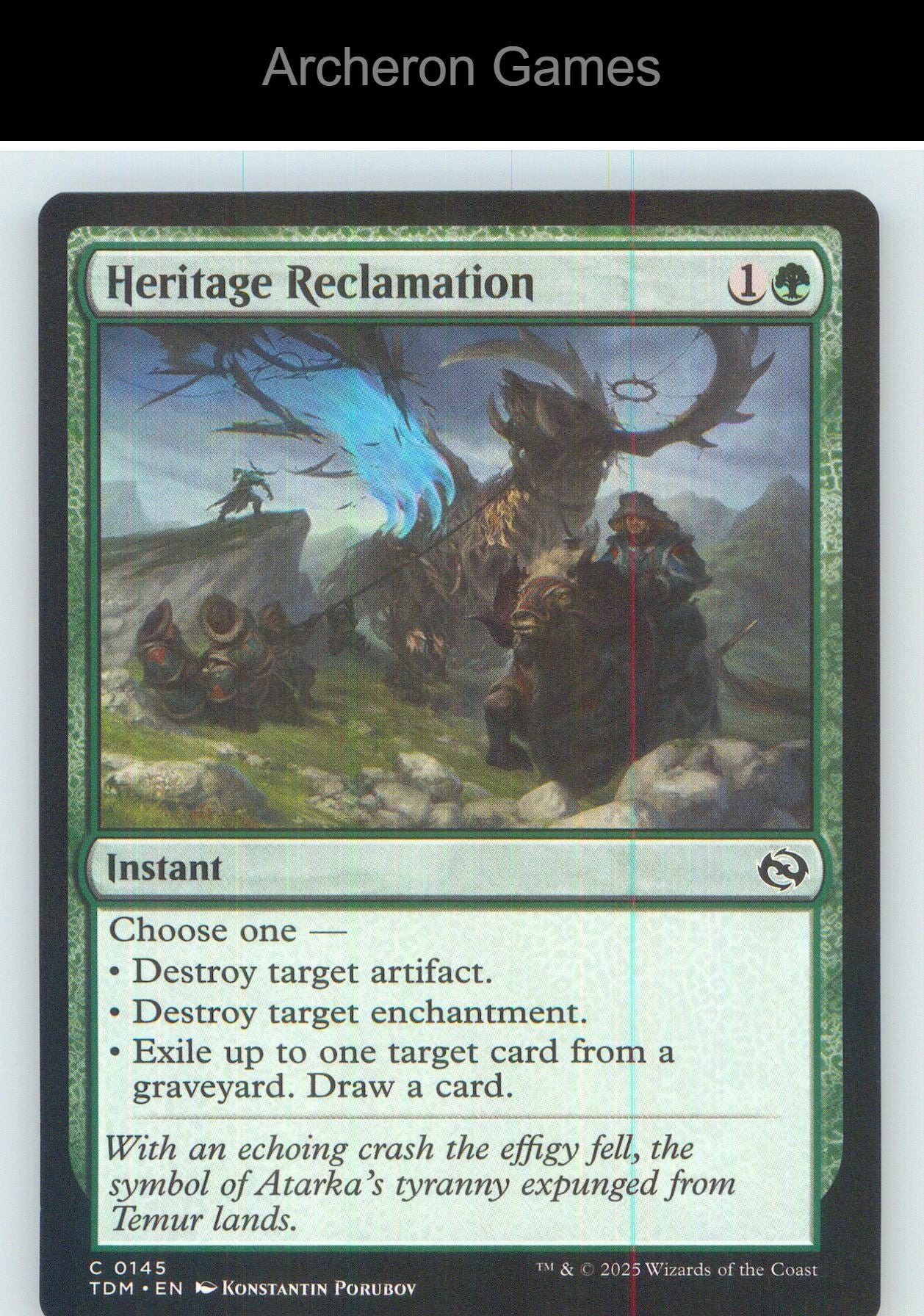 Heritage Reclamation TDM 145 C MTG Card NM/EX+