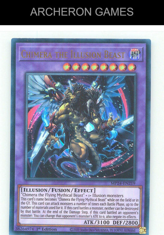 Chimera the Illusion Beast Ultra Rare YUGIOH Card 1st Edition