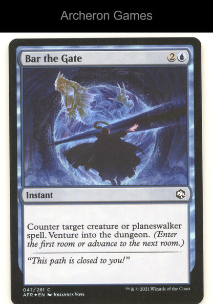 Bar the Gate 47 C MTG Card Adventures in the Forgotten Realms