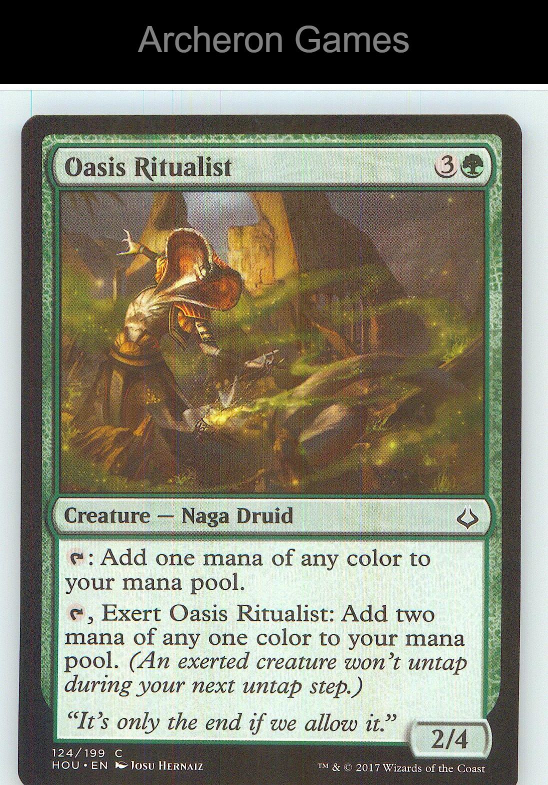 Oasis Ritualist HOU 124 C MTG Card NM/EX+