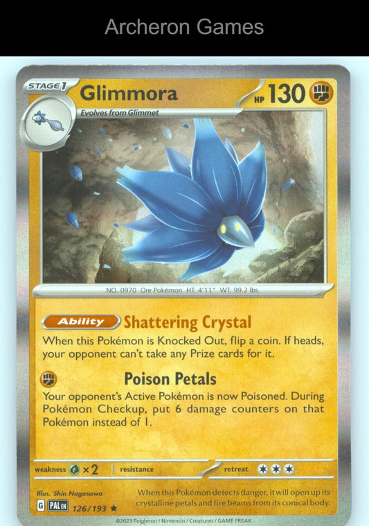 Pokemon Card Glimmora PAL 126/193 R Paldea Evolved Holo